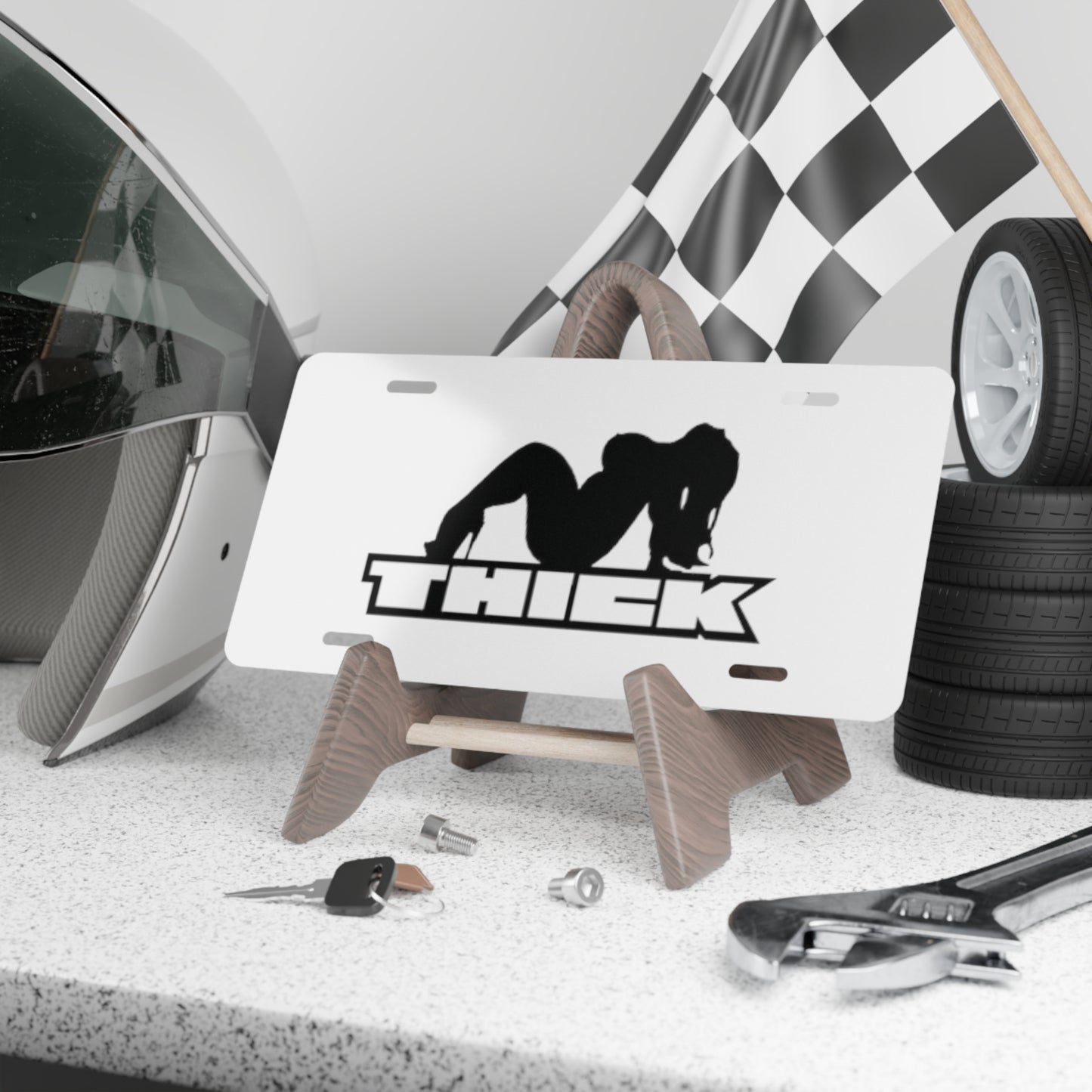 Thick White Vanity Plate