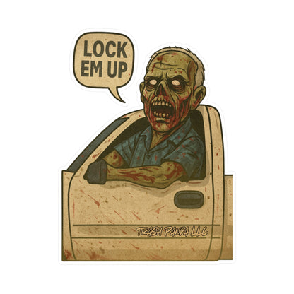 Lock Em Up Zombie Vinyl Decals