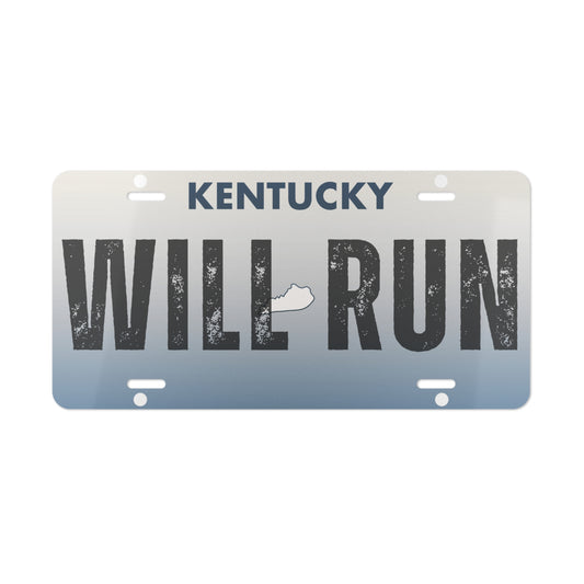 WILL RUN KY Vanity Plate