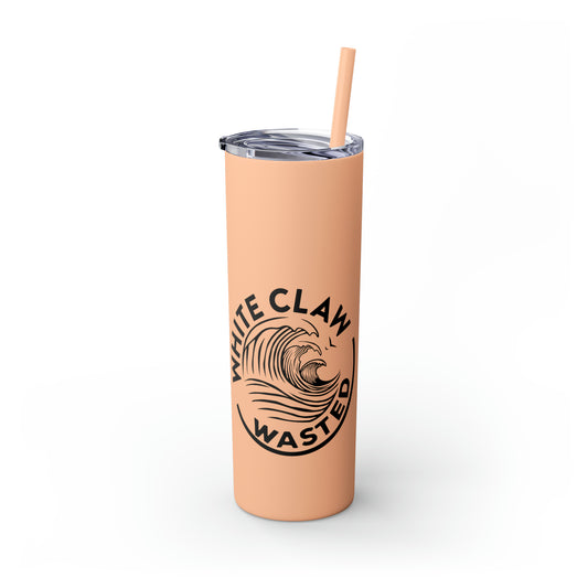 White Claw Wasted Skinny Tumbler with Straw, 20oz