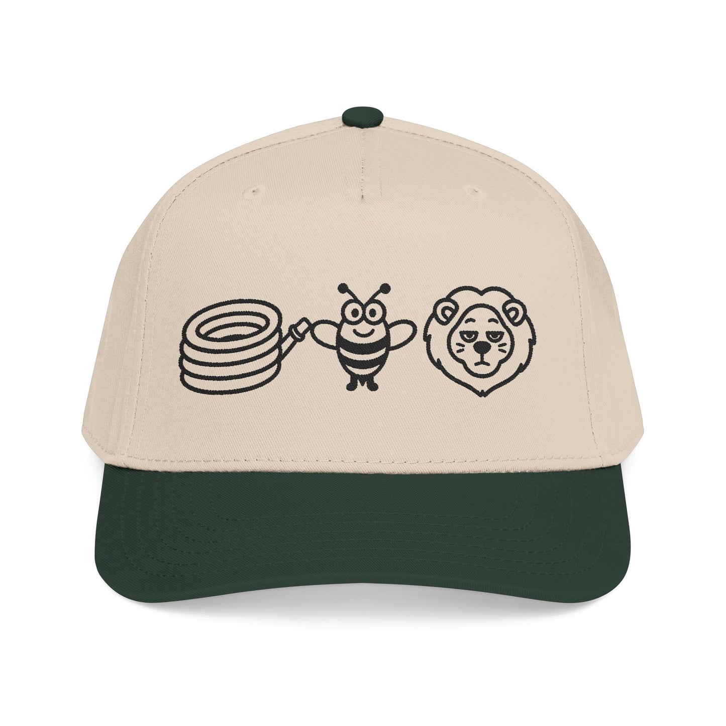 Hose Bee Lion Mid Profile Baseball Cap (Embroidery)