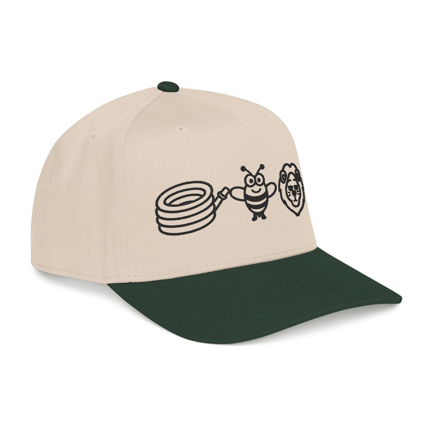 Hose Bee Lion Mid Profile Baseball Cap (Embroidery)