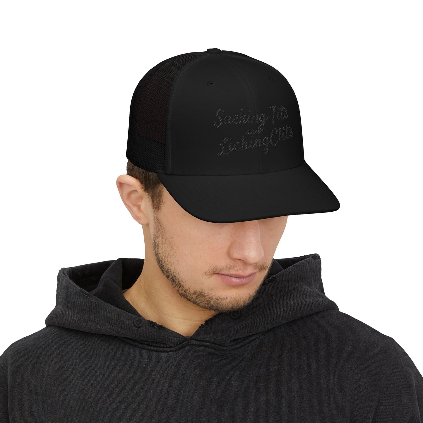Sucking Ts and Licking Cs (Black Thread) Richardson 112 Snapback Trucker Cap
