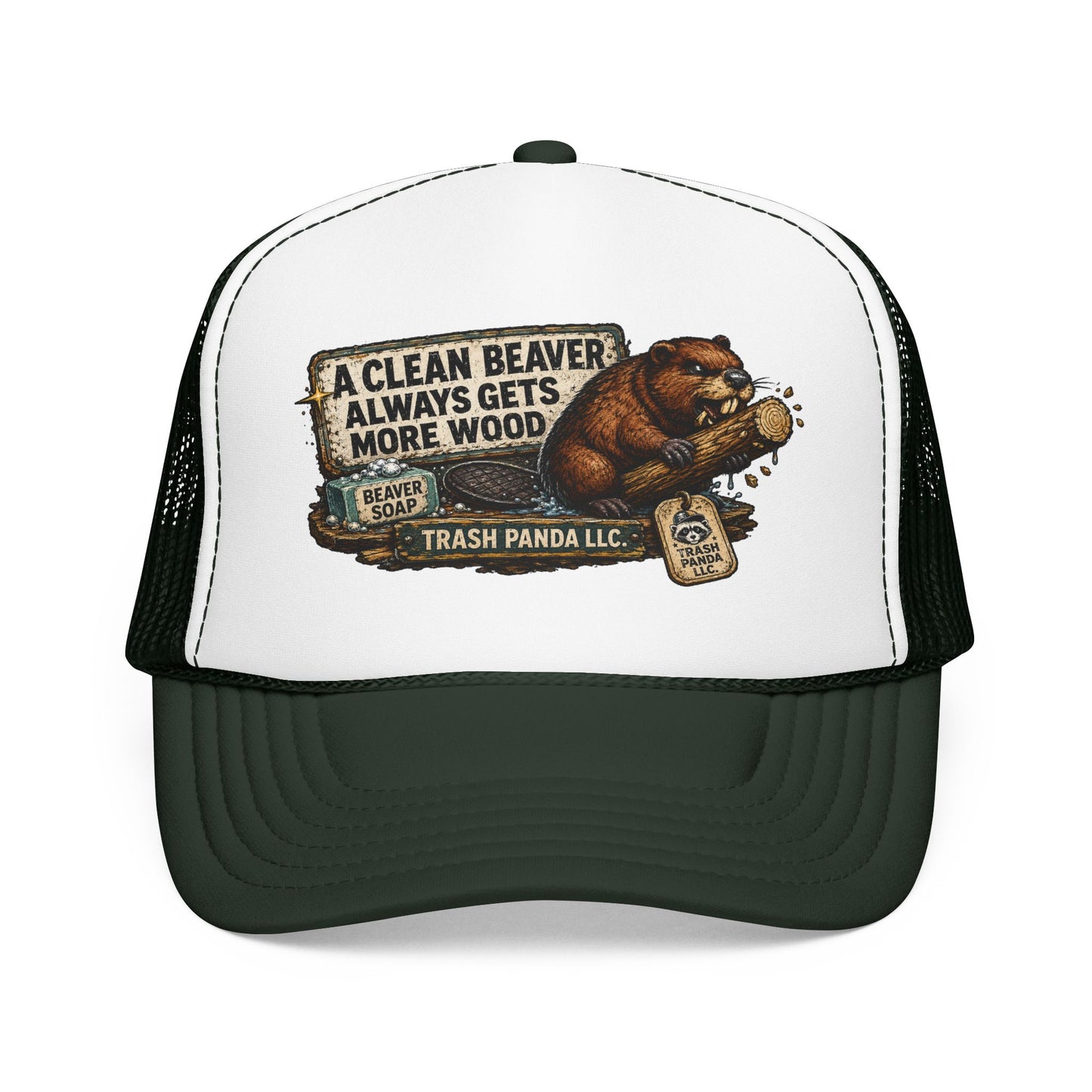 Clean Beaver Foam Trucker Hat (Printed)