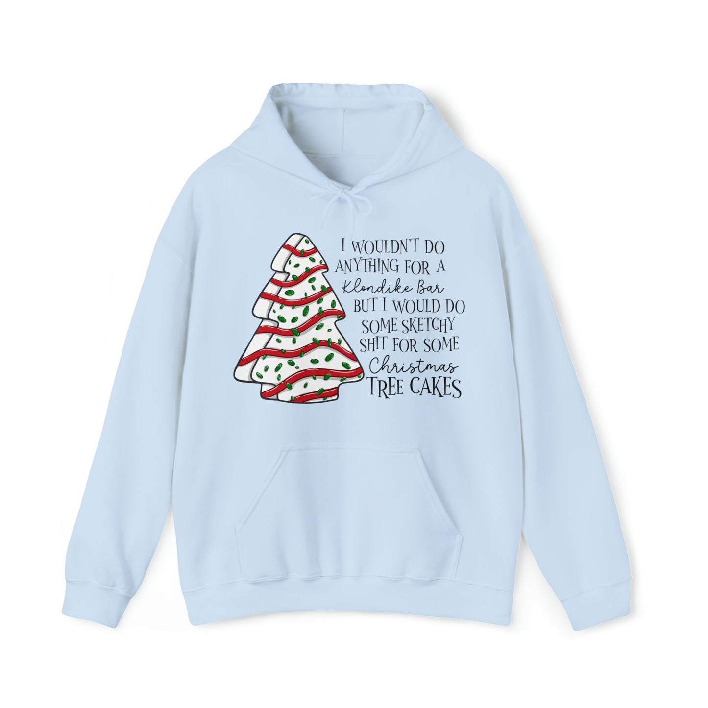 Sketchy Sh*t Christmas Tree Cake Unisex Heavy Blend™ Hooded Sweatshirt