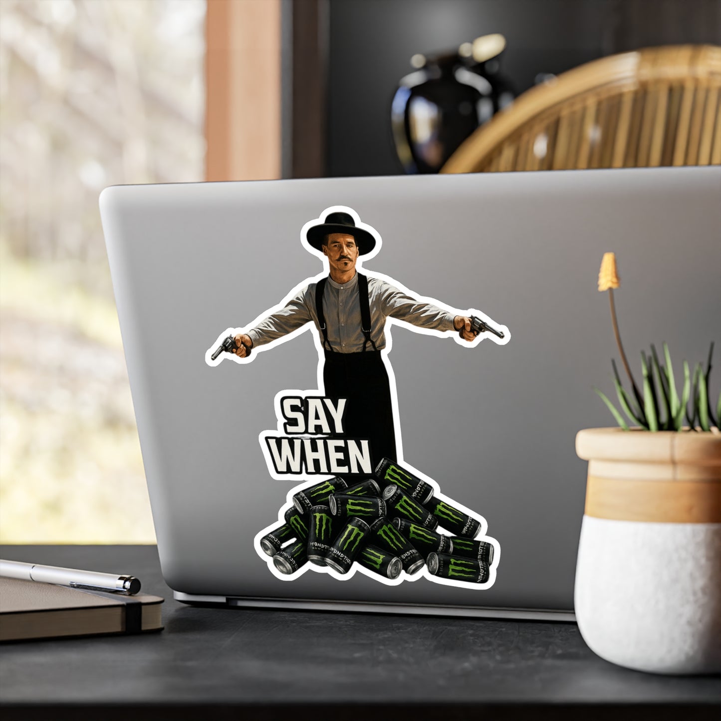 Say When Doc Holiday Monster Vinyl Decal