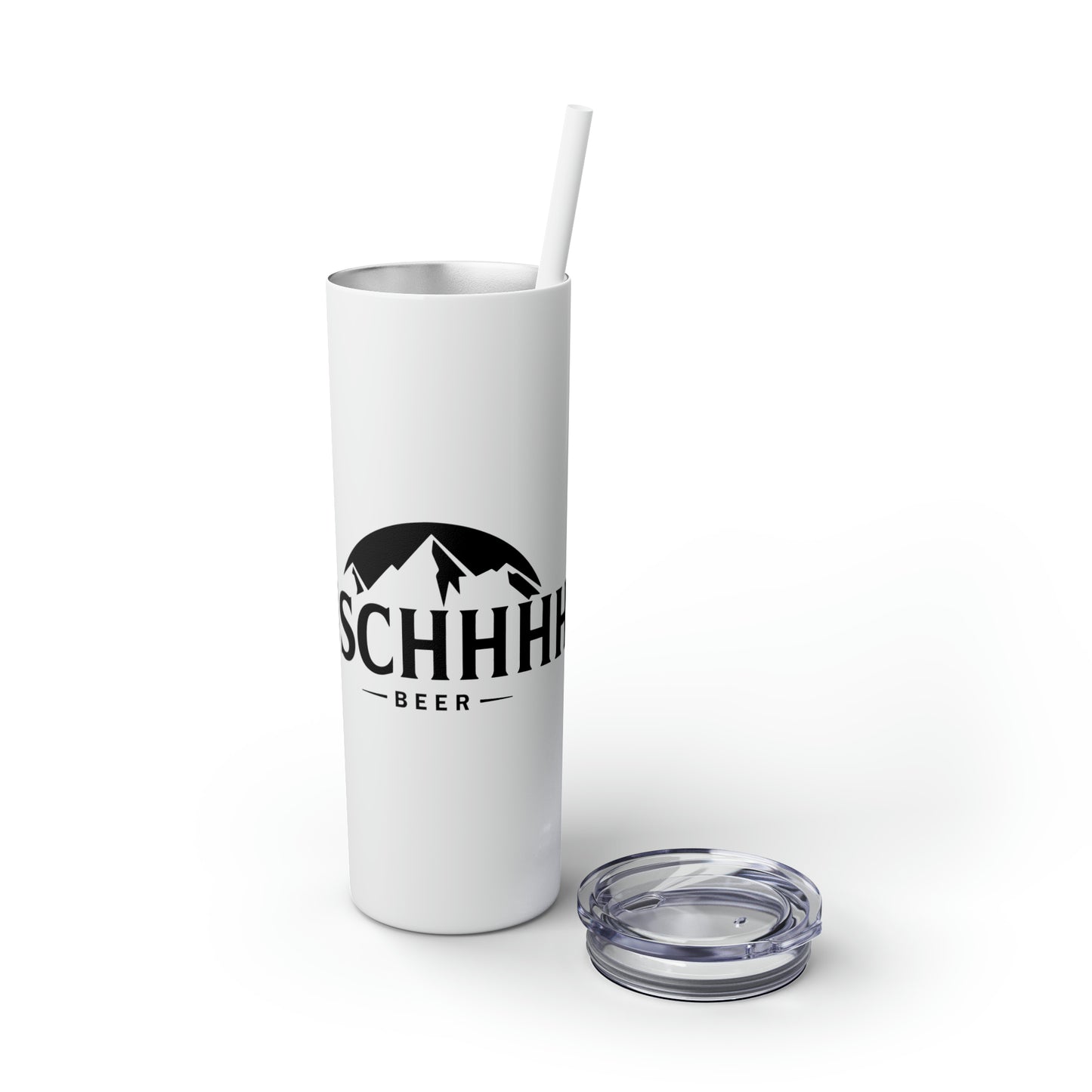 BUSCHHHHH Logo Skinny Tumbler with Straw, 20oz