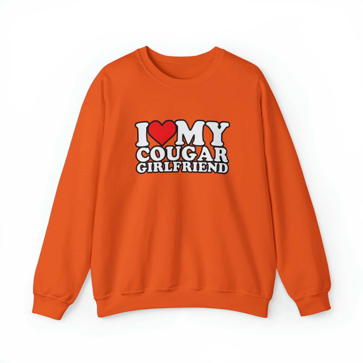 I Heart My Cougar Girlfriend Sweatshirt Unisex Heavy Blend™ Crewneck Sweatshirt