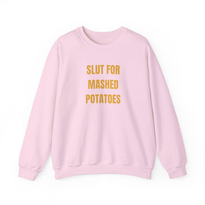 Sl*t For Mashed Potatoes Sweatshirt Unisex Heavy Blend™ Crewneck Sweatshirt