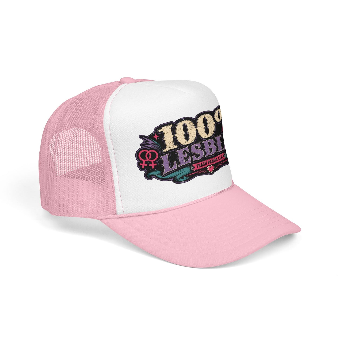 100% Lesbian Foam Trucker Hat (Printed)