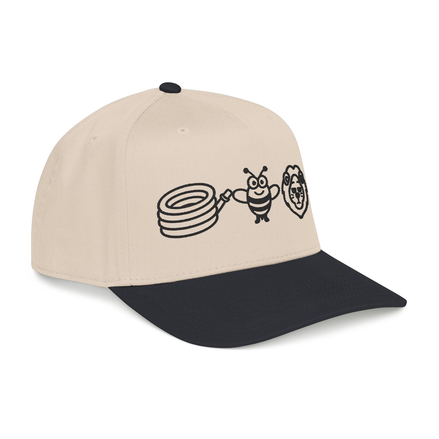 Hose Bee Lion Mid Profile Baseball Cap (Embroidery)