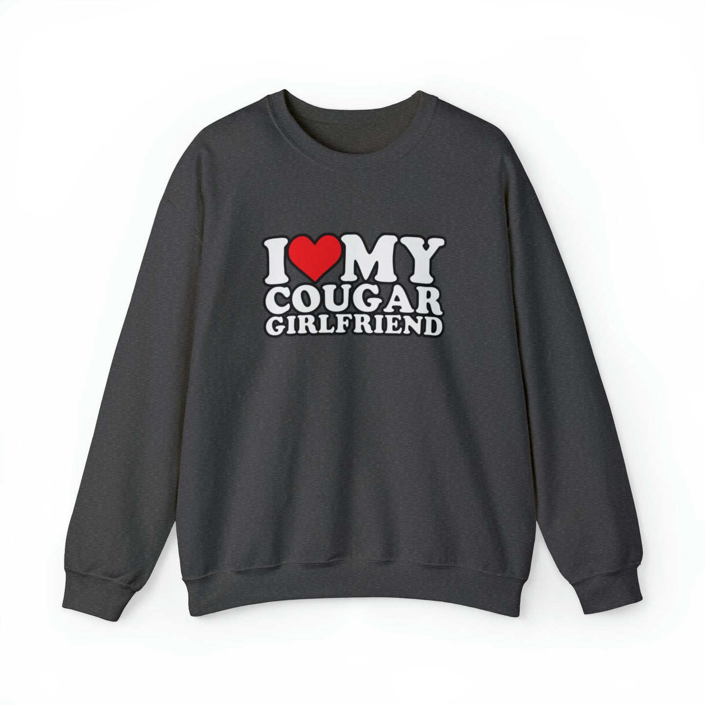 I Heart My Cougar Girlfriend Sweatshirt Unisex Heavy Blend™ Crewneck Sweatshirt