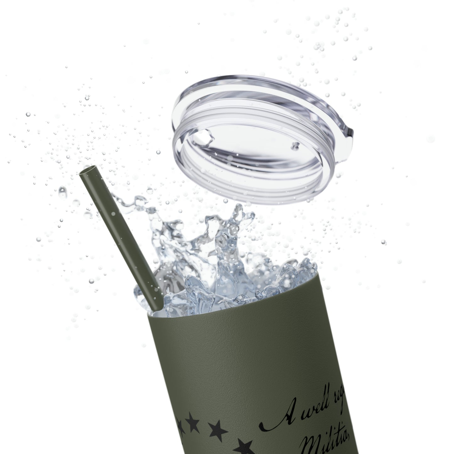 2A Betsy Flag Skinny Tumbler with Straw, 20oz