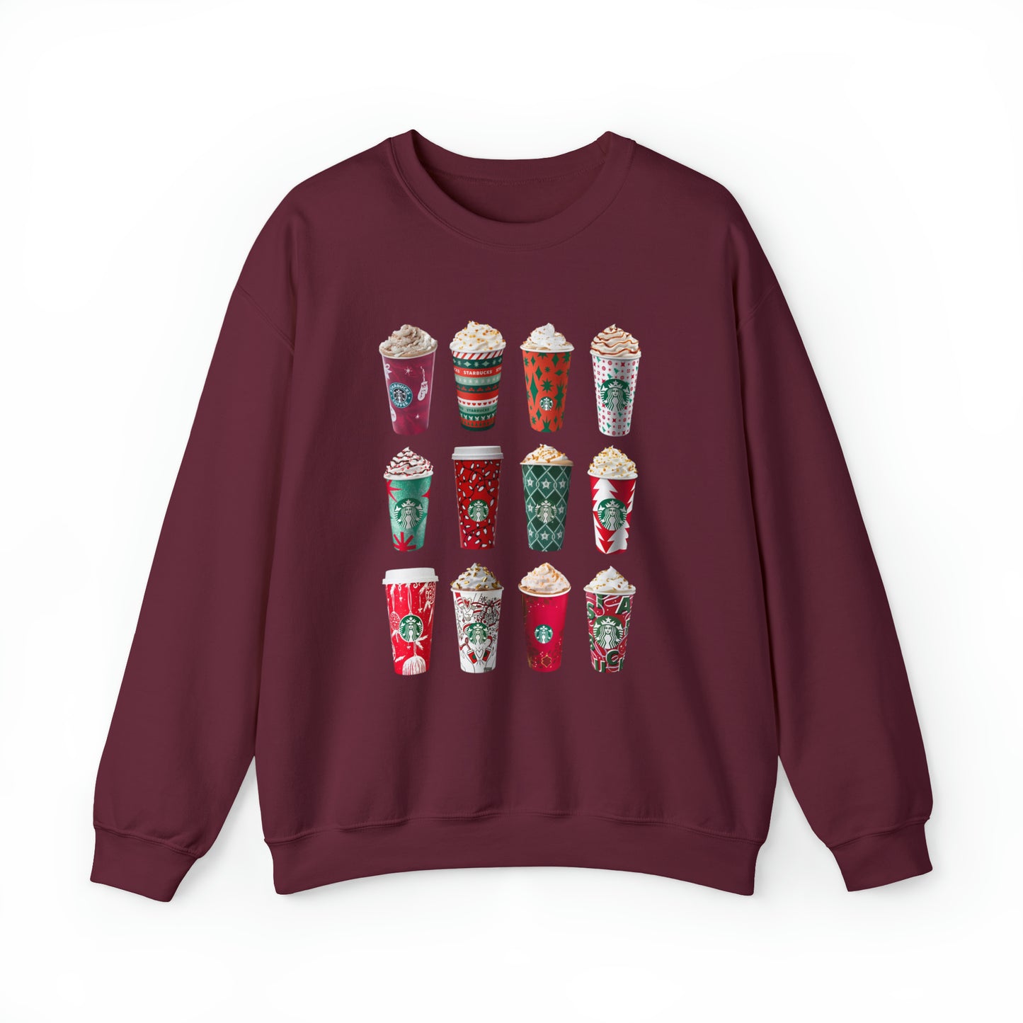 Christmas Starbucks Coffee Sweatshirt Unisex Heavy Blend™ Crewneck Sweatshirt