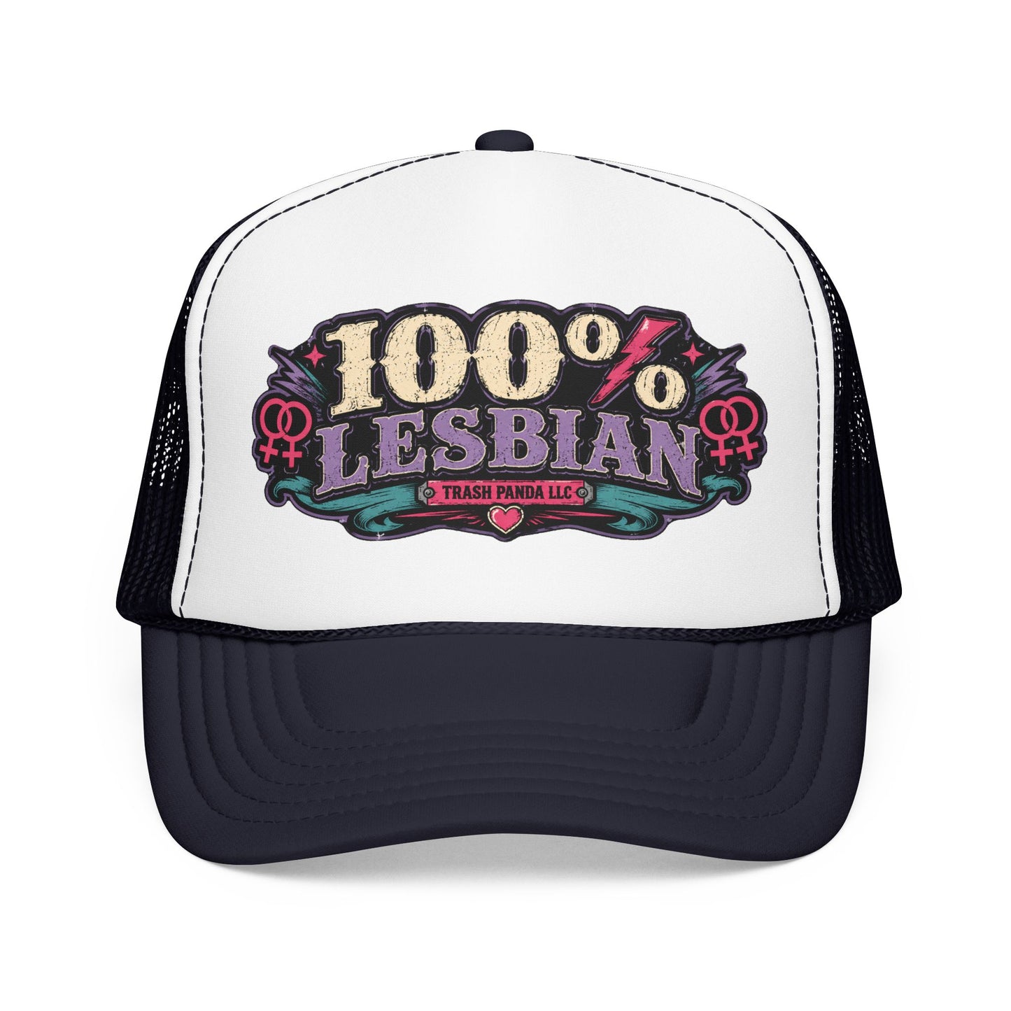 100% Lesbian Foam Trucker Hat (Printed)
