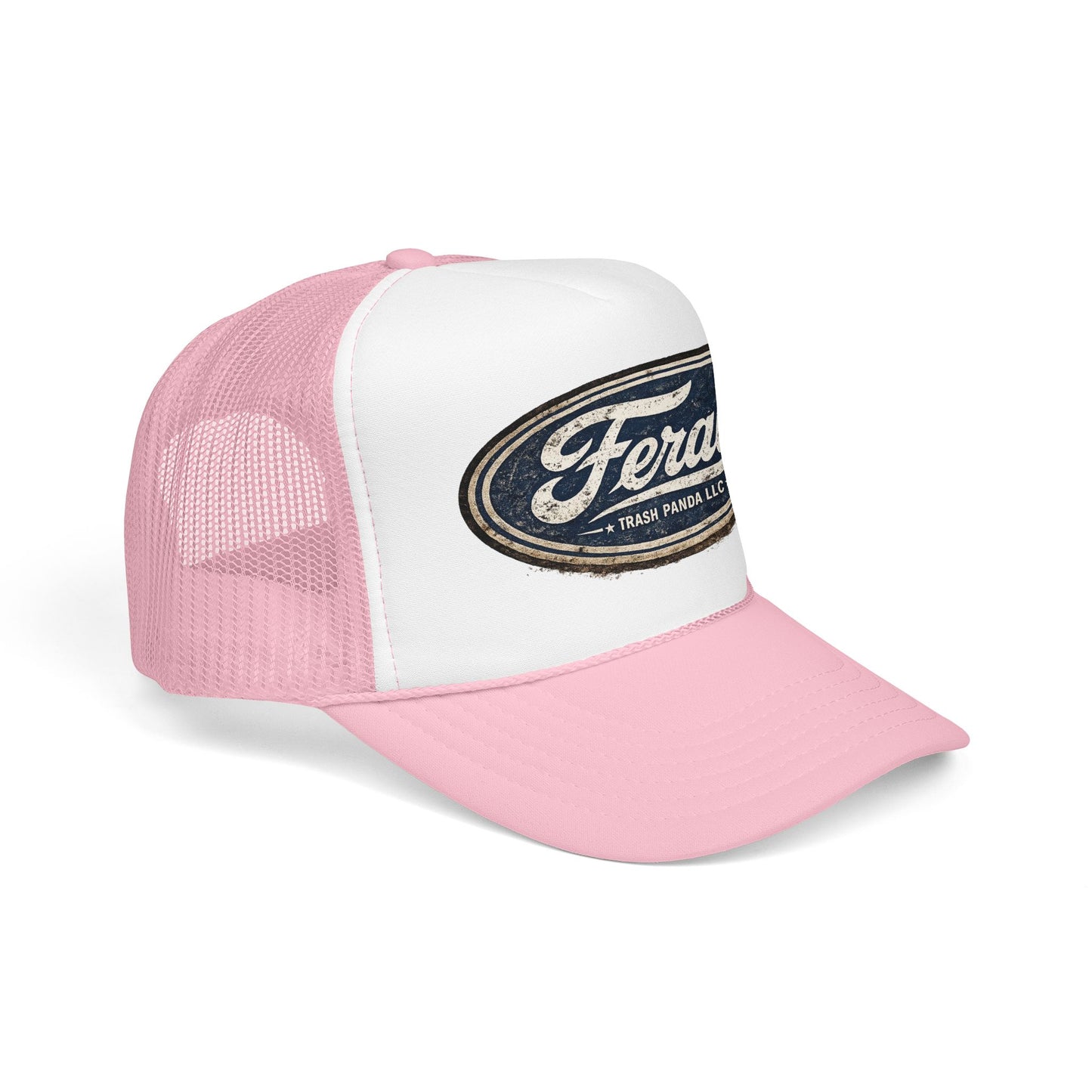 Feral Blue Oval Foam Trucker Hat (Printed)