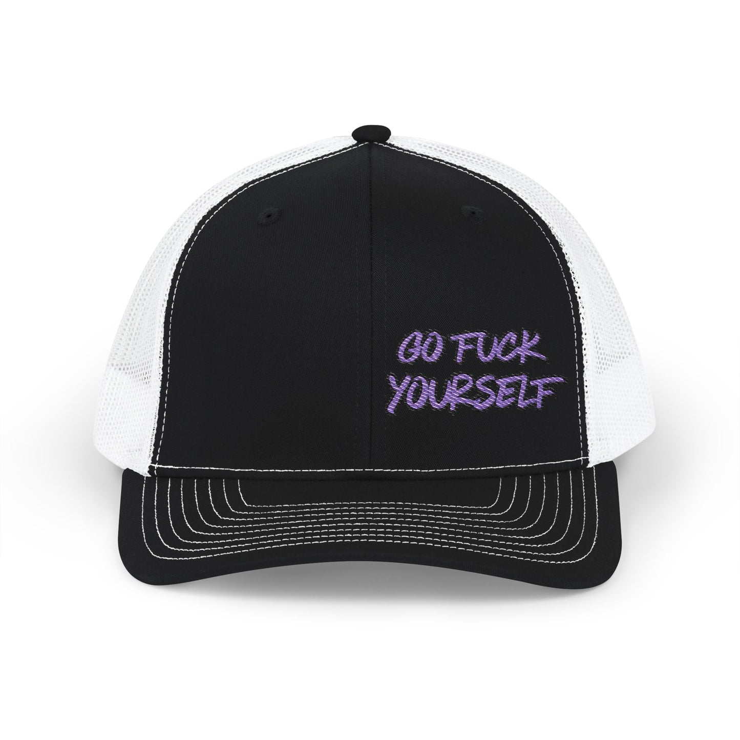 Go F Yourself (PURPLE) Richardson 112 Snapback Trucker Cap
