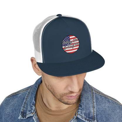 Sucking Ts and Licking Cs 4th of July Panel Trucker Cap (Embroidery)
