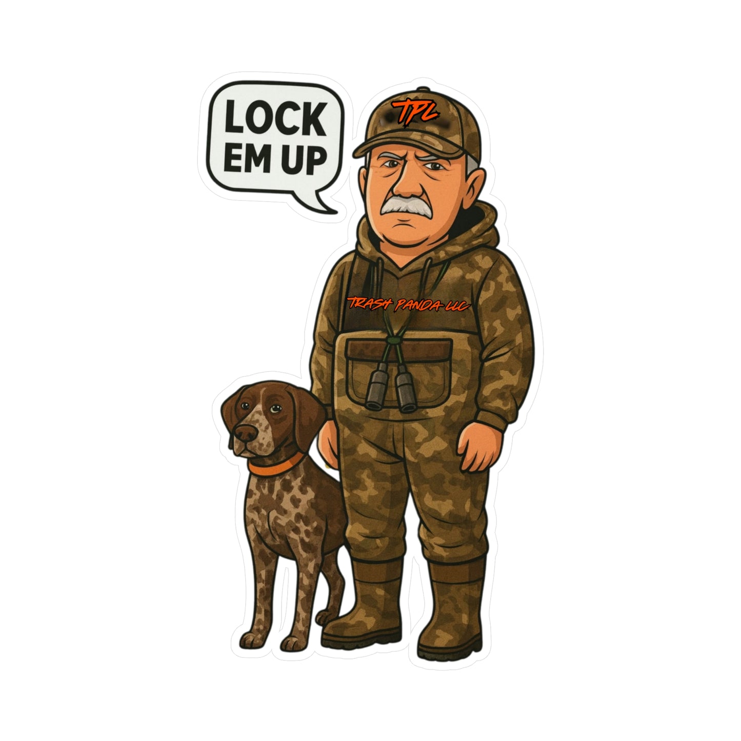 Lock Em Up Hunting Dog Kiss-Cut Vinyl Decals