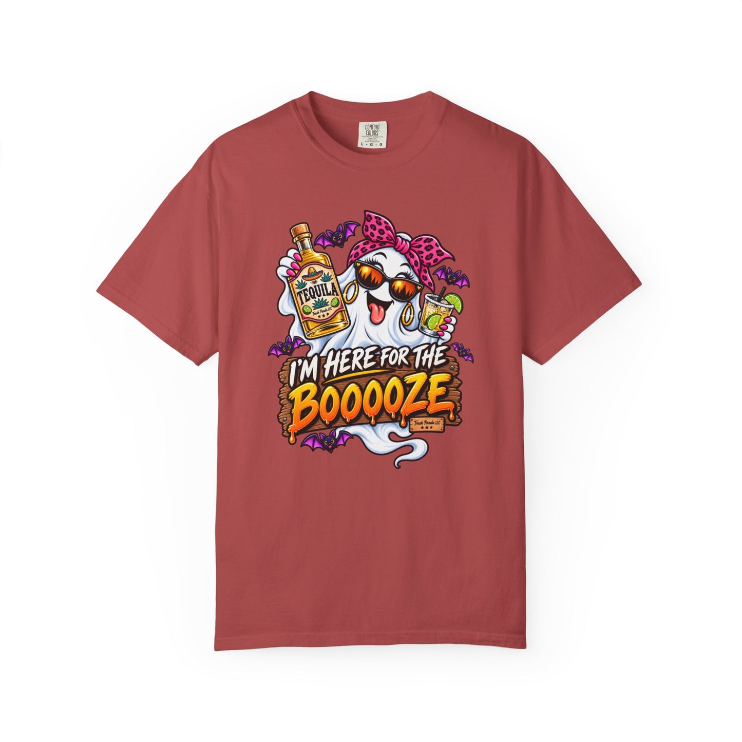 Here For The Booooze Tequila (Ladies) Comfort Colors T-shirt