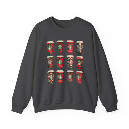 2023 Starbucks Christmas Sweatshirt Unisex Heavy Blend™ Crewneck Sweatshirt