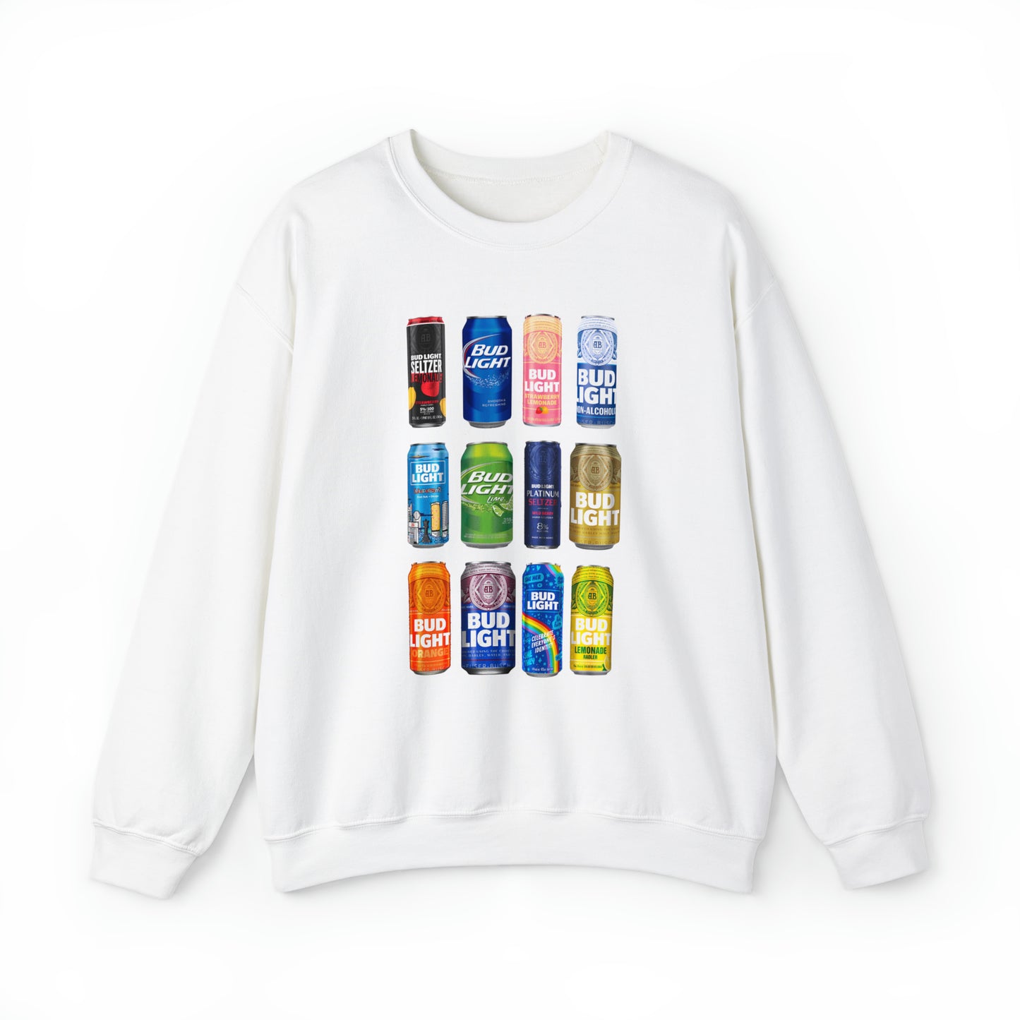 Bud Light Cans Sweatshirt Unisex Heavy Blend™ Crewneck Sweatshirt