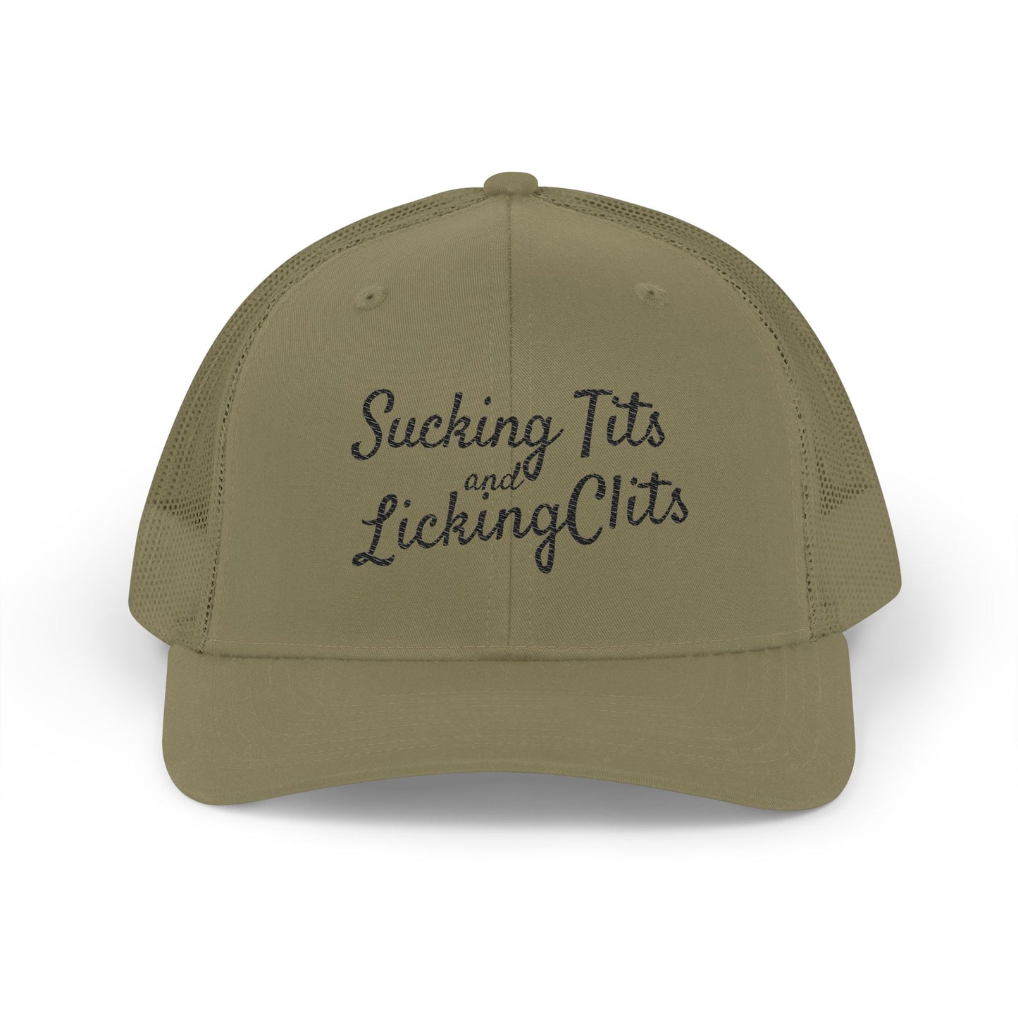 Sucking Ts and Licking Cs (Black Thread) Richardson 112 Snapback Trucker Cap