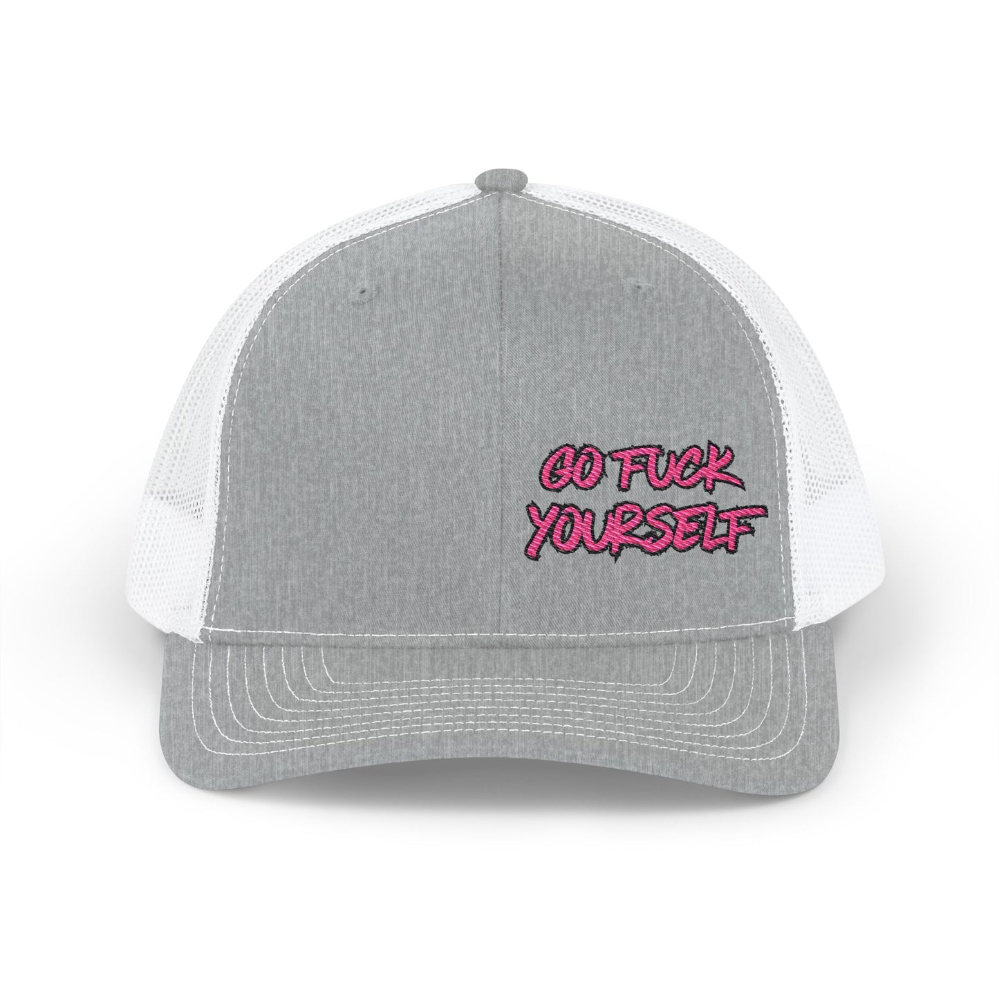 Go F Yourself (PINK) Richardson 112 Snapback Trucker Cap