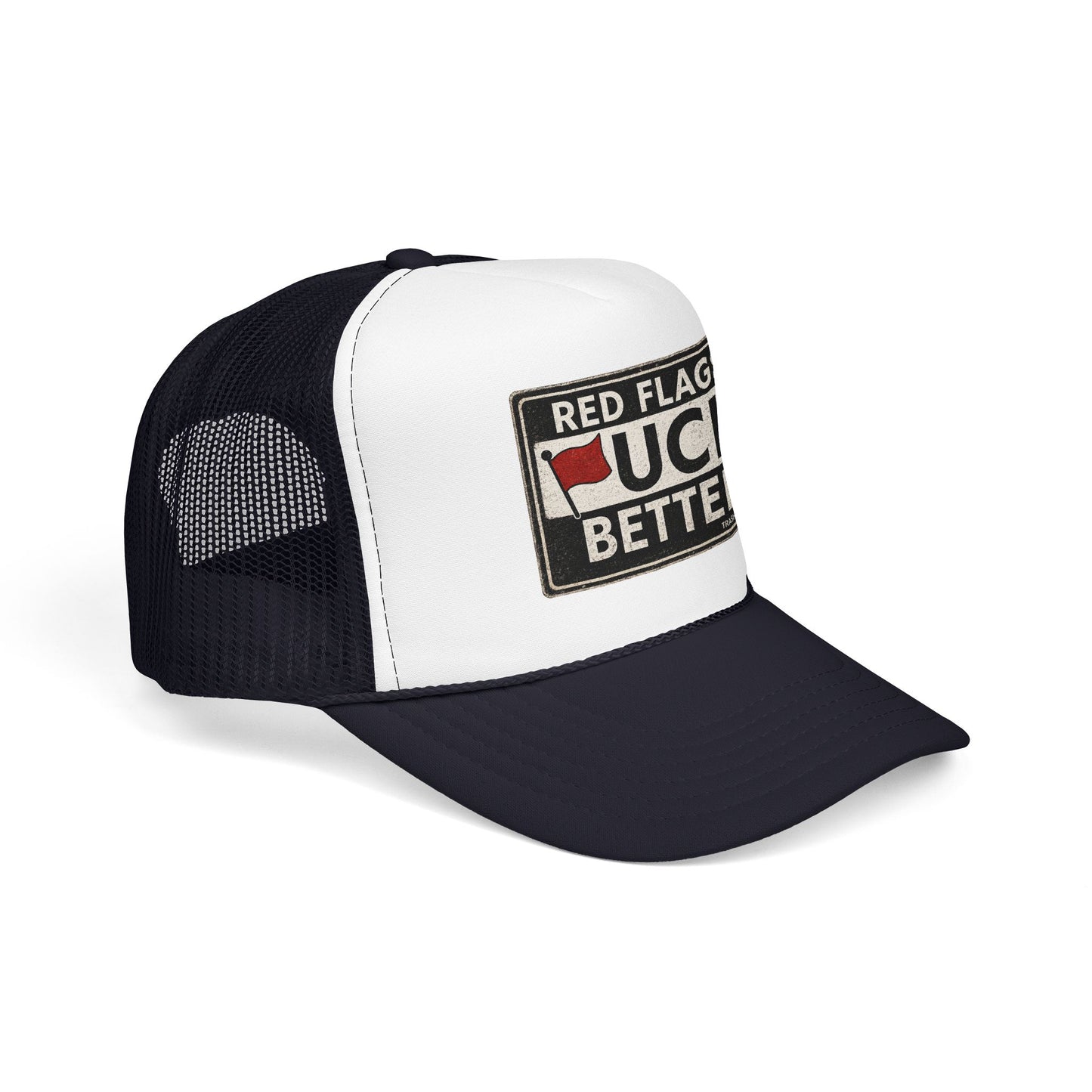 Red Flags F Better Foam Trucker Hat (Printed)