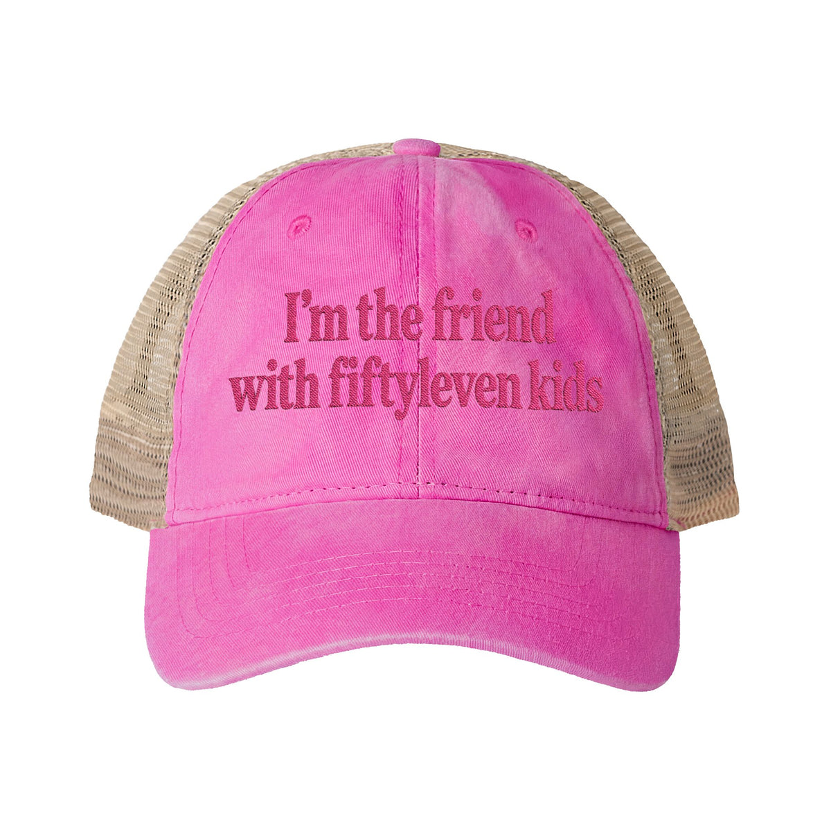 Fiftyleven Kids Women's Washed Mesh-Back Cap (Embroidery)