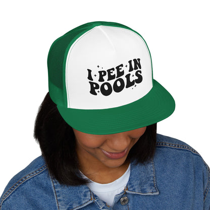 Pee In Pools 5 Panel Trucker Cap (Embroidery)