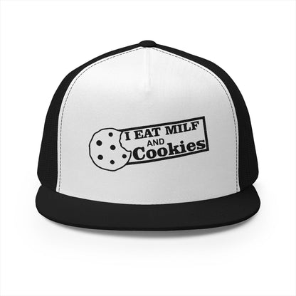 I Eat Milf & Cookies 5 Panel Trucker Cap (Embroidery)