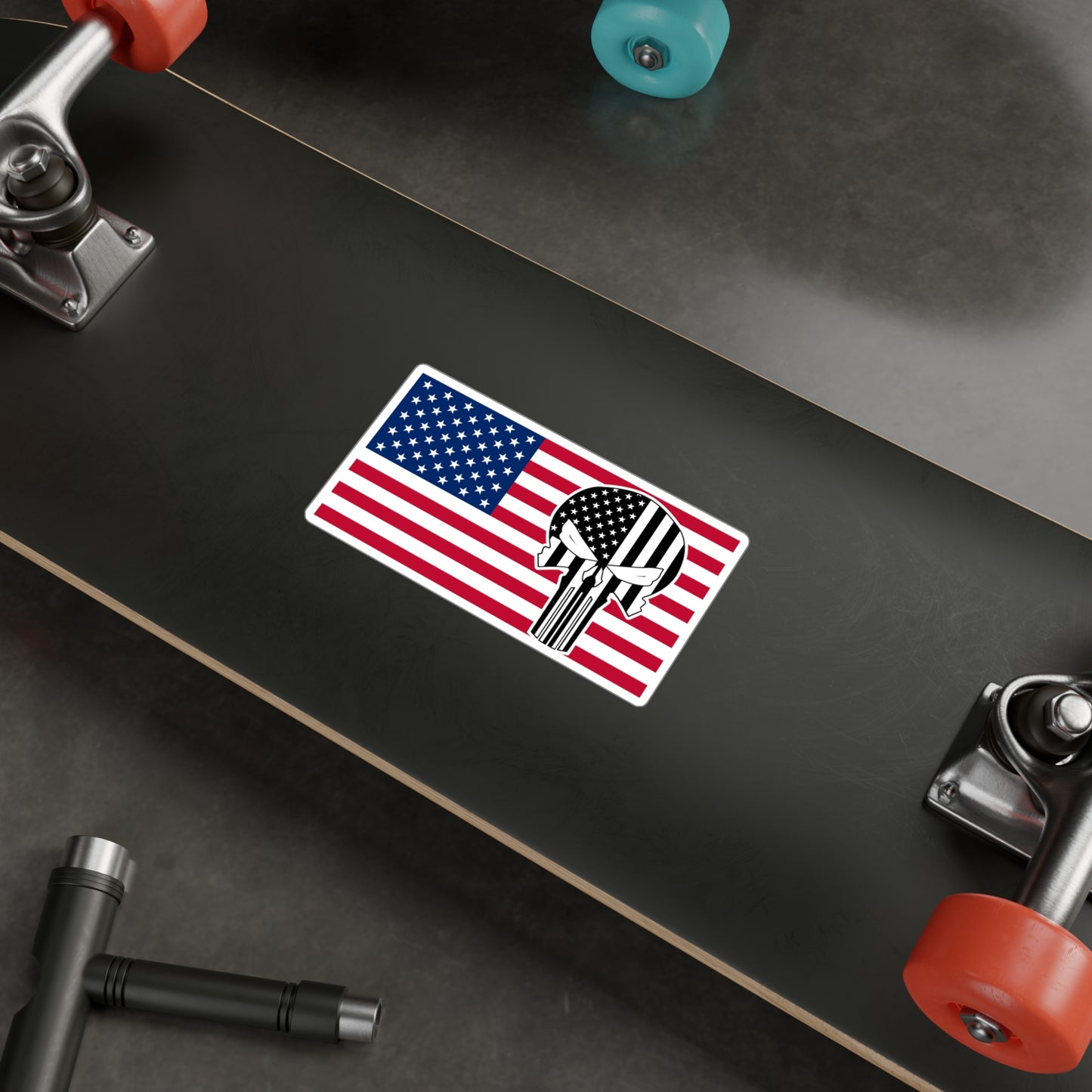American Flag W/ Punisher Vinyl Decals