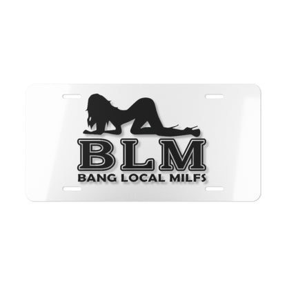 BLM White Vanity Plate