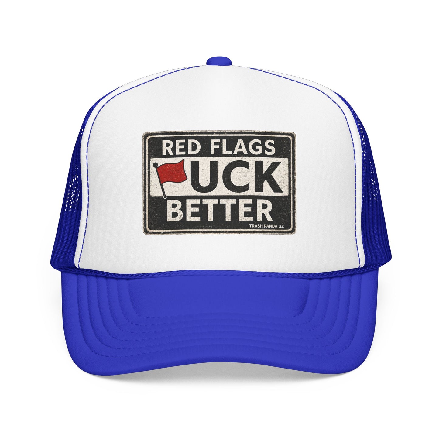 Red Flags F Better Foam Trucker Hat (Printed)
