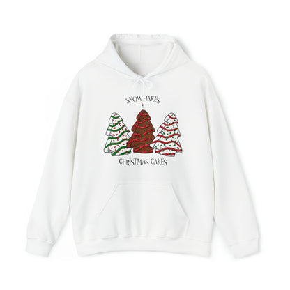 Snowflakes & Christmas Tree Cake Unisex Heavy Blend™ Hooded Sweatshirt