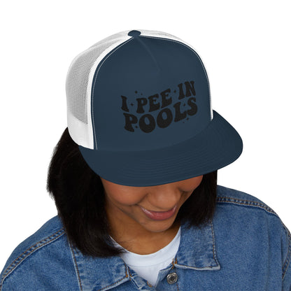Pee In Pools 5 Panel Trucker Cap (Embroidery)