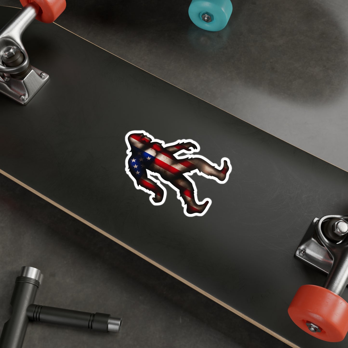 American Flag Bigfoot Sasquatch Vinyl Decal