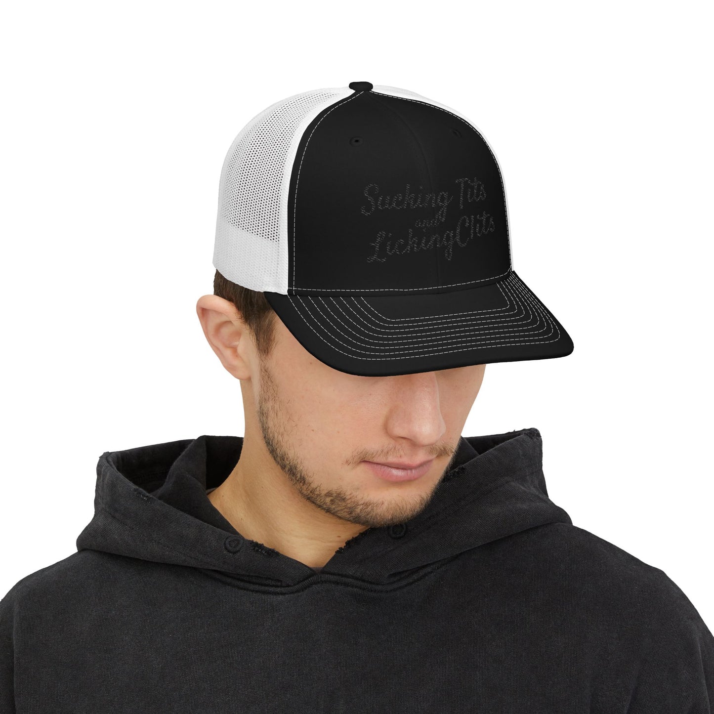 Sucking Ts and Licking Cs (Black Thread) Richardson 112 Snapback Trucker Cap