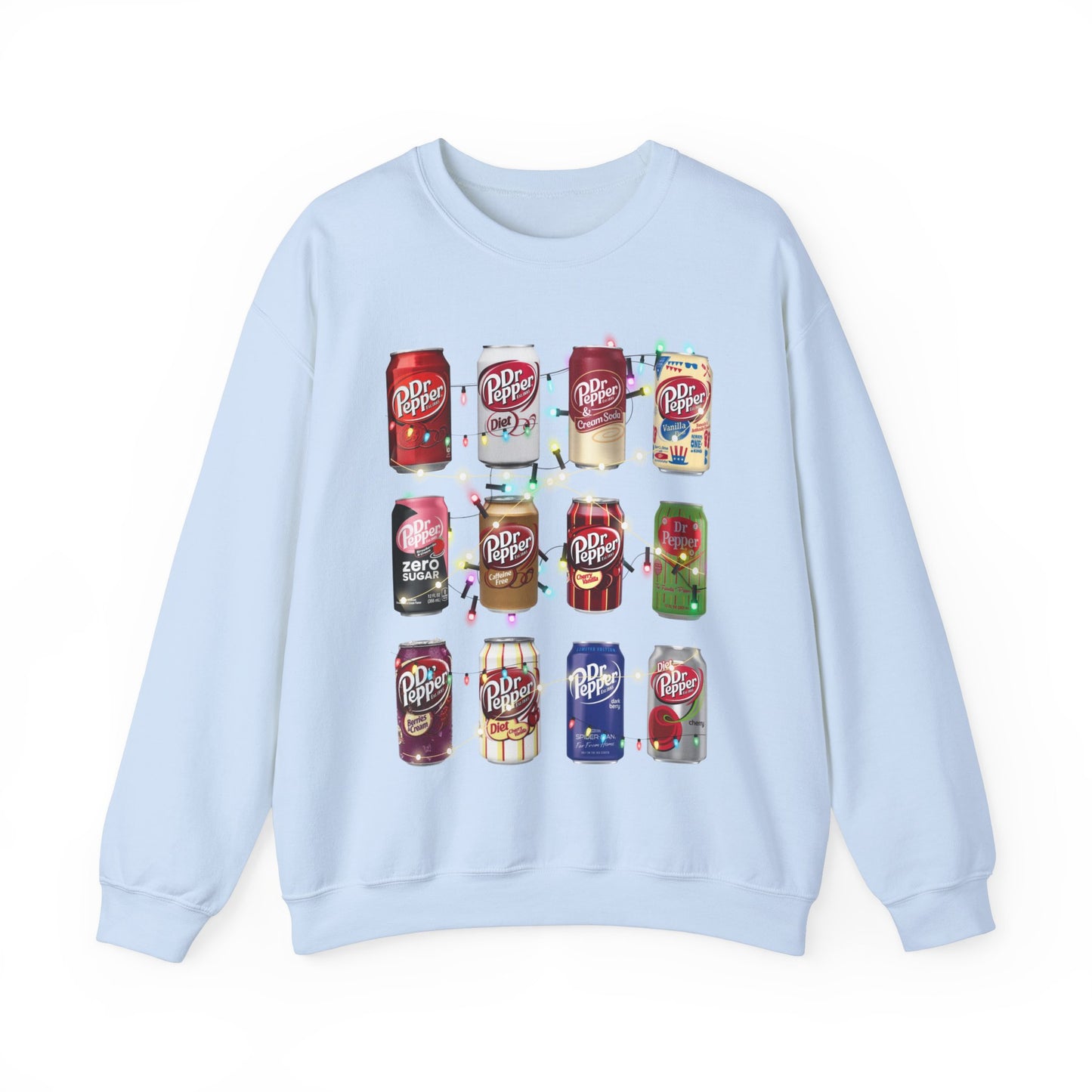 Dr Pepper Christmas Lights Sweatshirt Unisex Heavy Blend™ Crewneck Sweatshirt