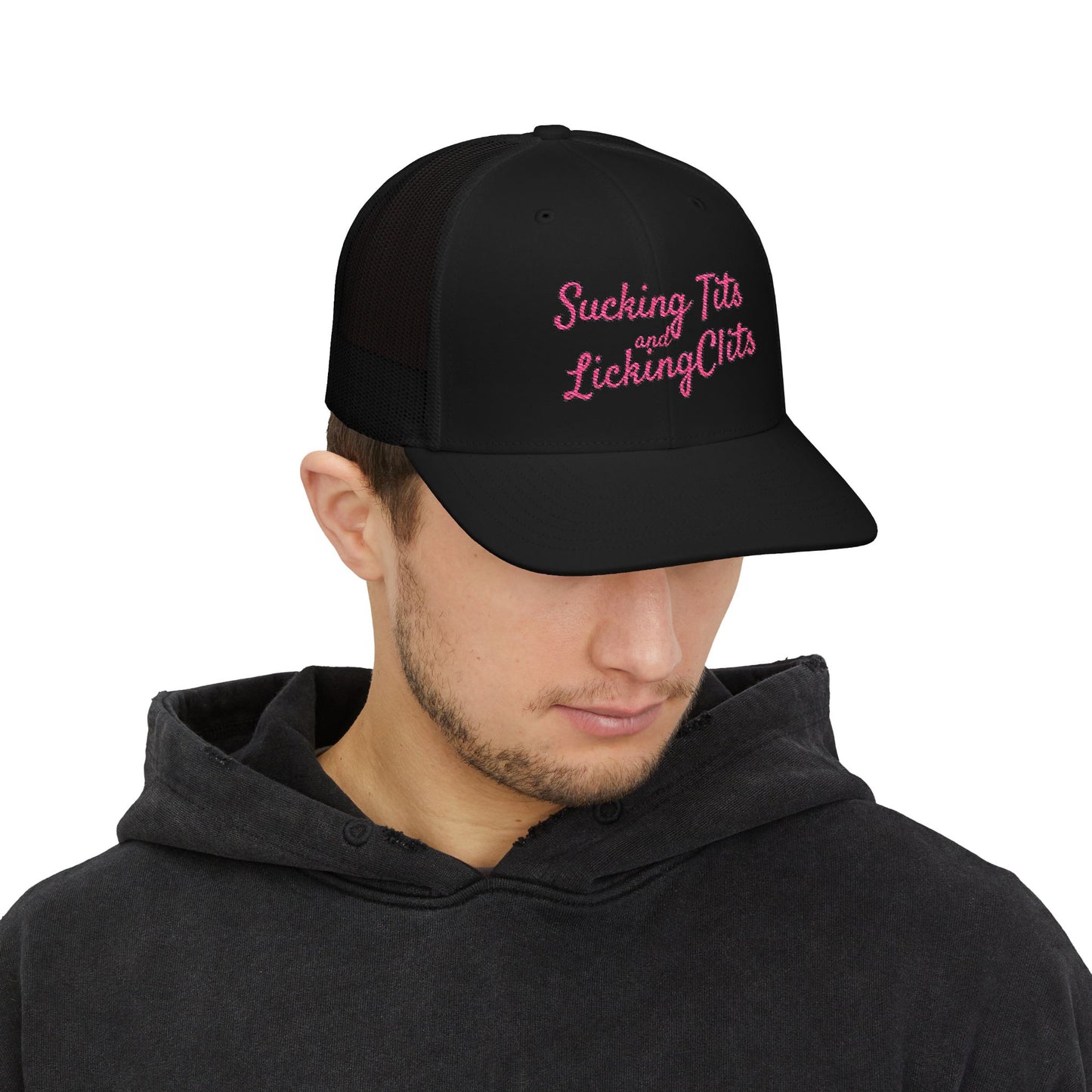Sucking Ts and Licking Cs (Pink Thread) Richardson 112 Snapback Trucker Cap
