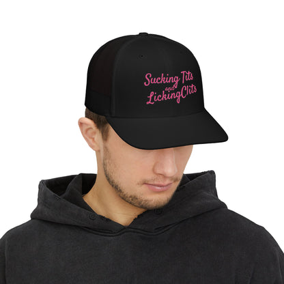 Sucking Ts and Licking Cs (Pink Thread) Richardson 112 Snapback Trucker Cap