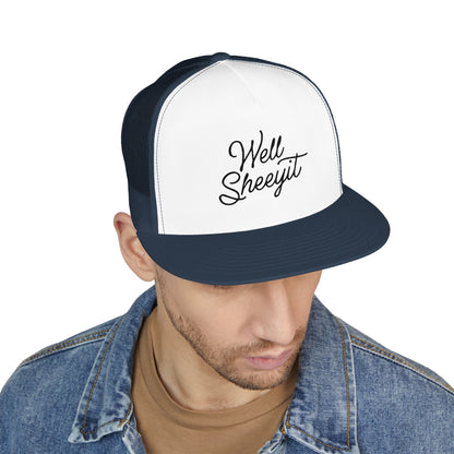 Well Sheeyit 5 Panel Trucker Cap (Embroidery)