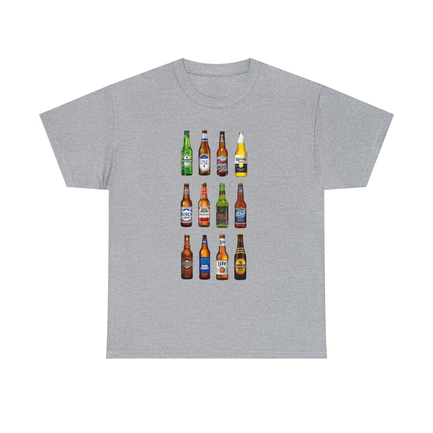 Beer Bottles Unisex Heavy Cotton Tee