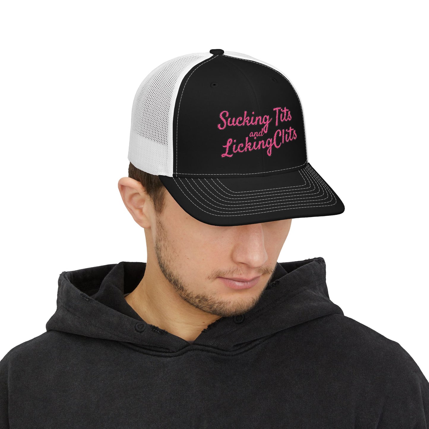 Sucking Ts and Licking Cs (Pink Thread) Richardson 112 Snapback Trucker Cap