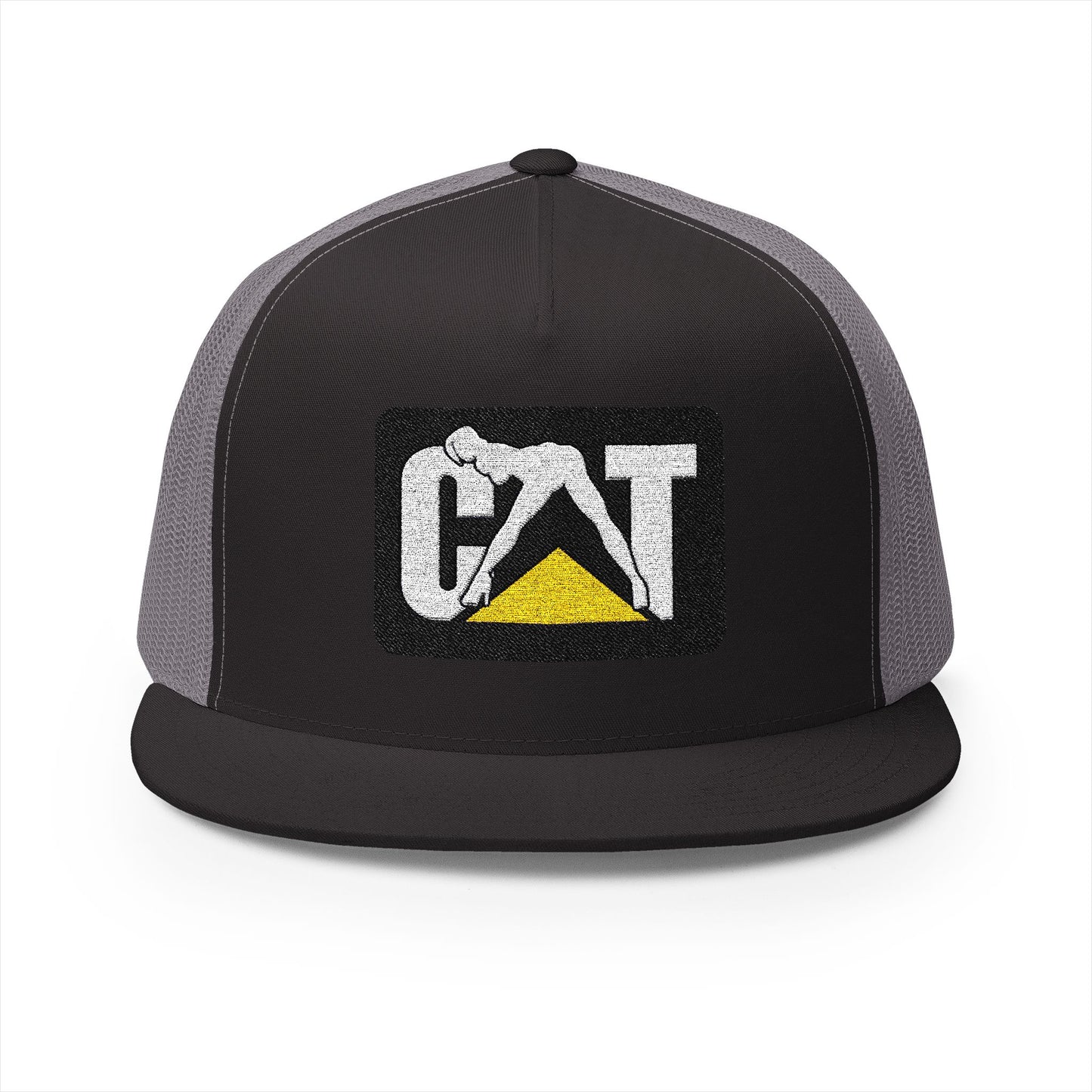 Cat Girl Embroidered 5 Panel Trucker Cap