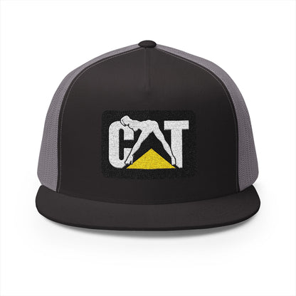 Cat Girl Embroidered 5 Panel Trucker Cap