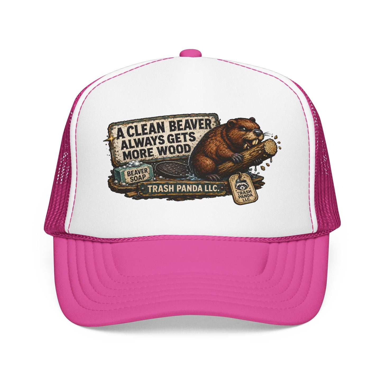 Clean Beaver Foam Trucker Hat (Printed)