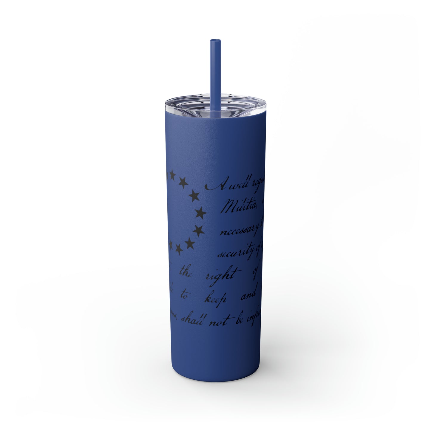 2A Betsy Flag Skinny Tumbler with Straw, 20oz