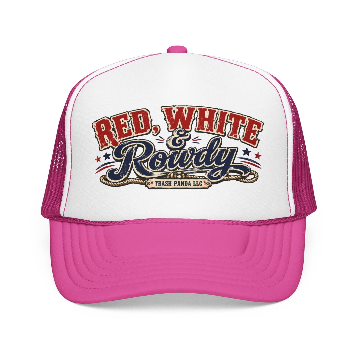 Red White & Rowdy Foam Trucker Hat (Printed)
